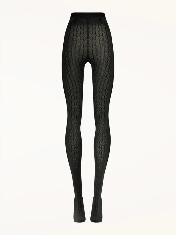 W LACE TIGHTS, BLACK