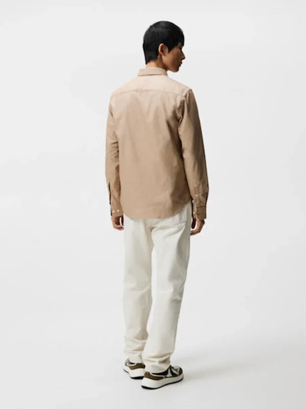 STRETCH OXFORD SLIM SHIRT, TIGER BROWN