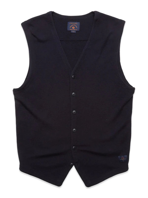 ZORBA KNIT WAISTCOAT, NAVY BLUE