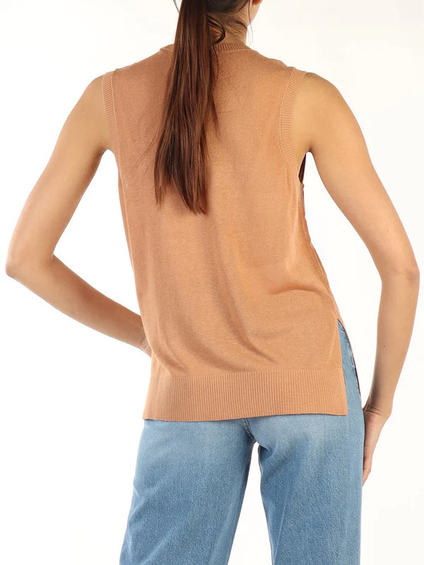 WOMAN KNITTED KNIT TOP, BRUSH