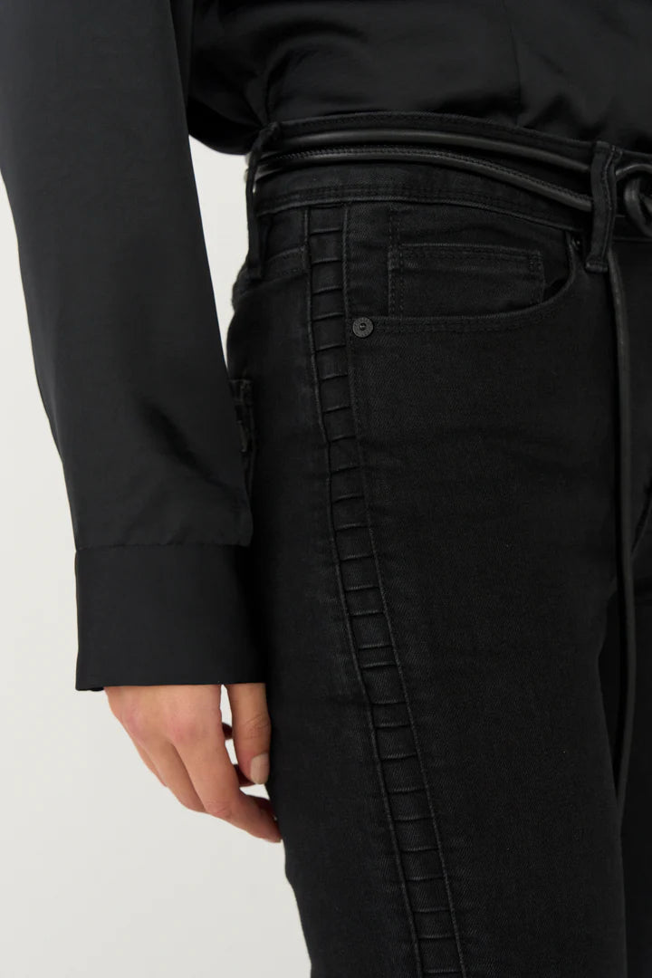 PD-Iris Satin Shirt, Black