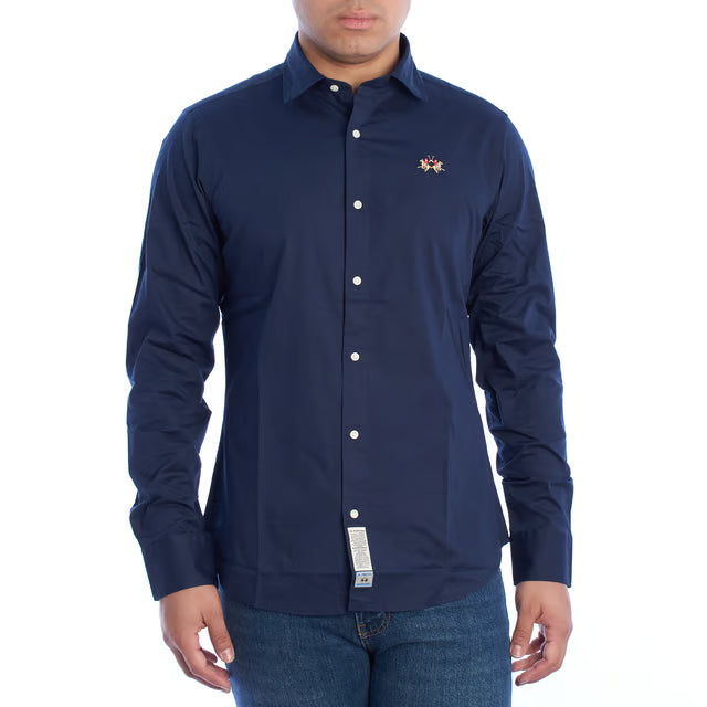 BASIC POPLIN SHIRT, NAVY