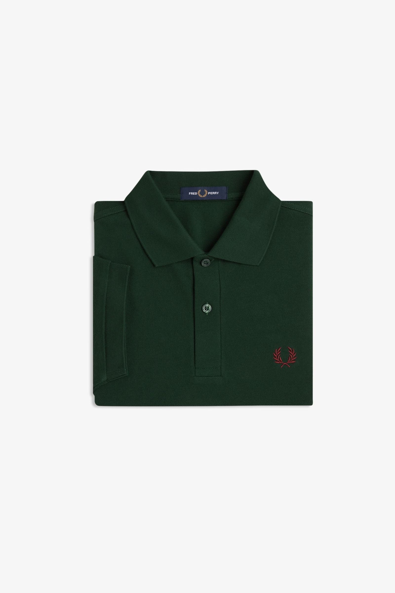 PLAIN FRED PERRY POLO, GRASSROOTS/OXBLOOD