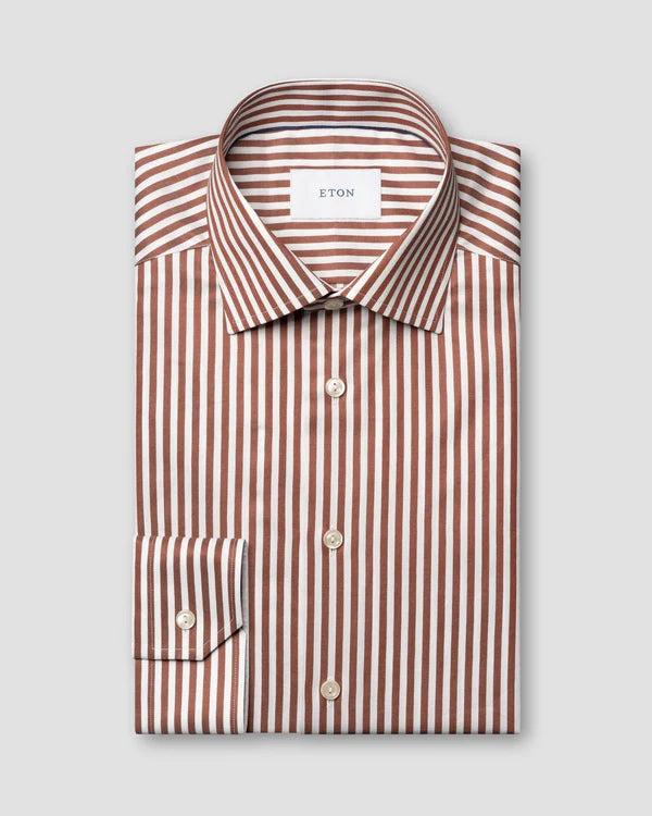BENGAL STRIPED SIGNATURE TWILL SHIRT, RED