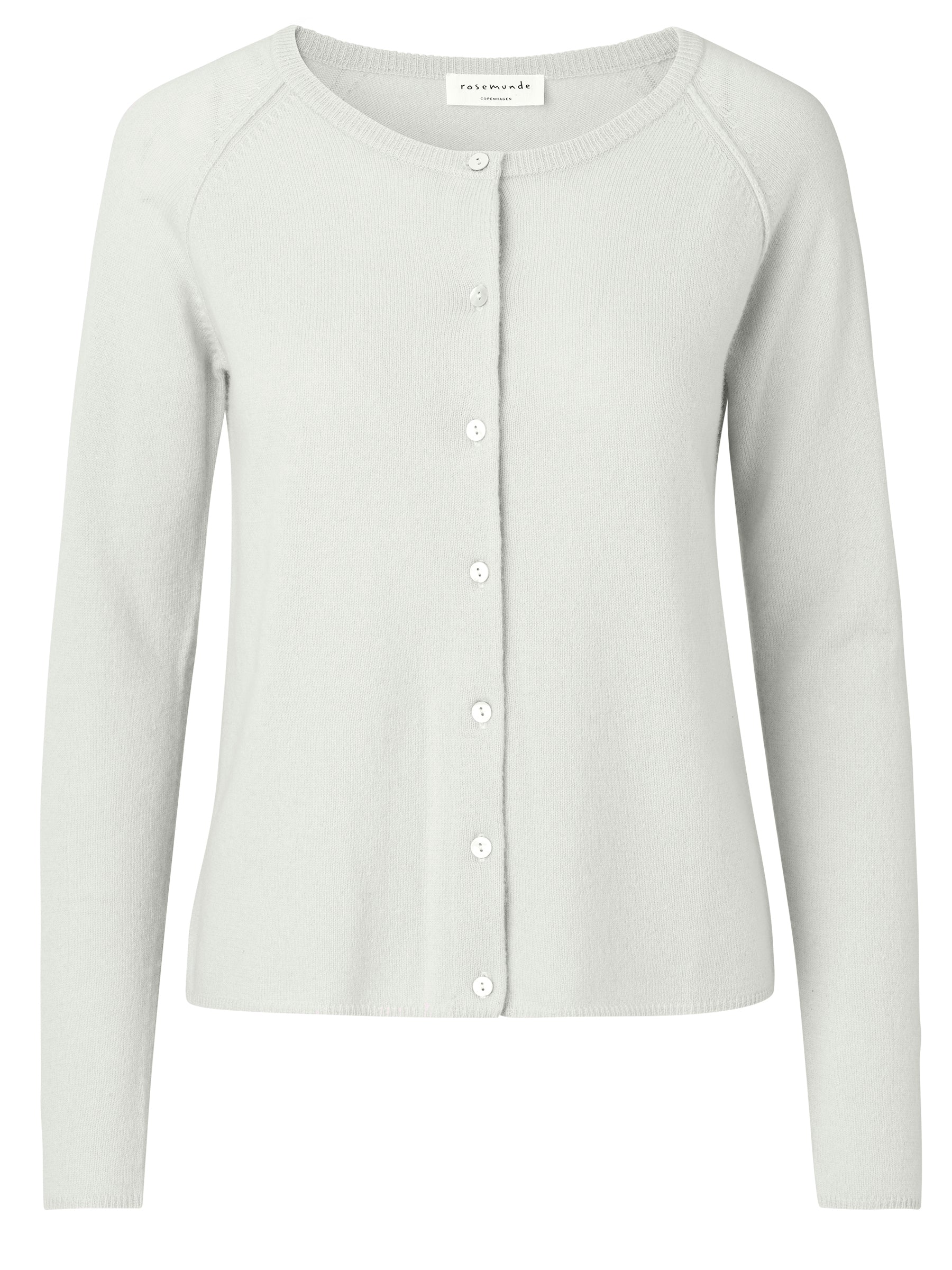 Wool/cashmere cardigan, ivory