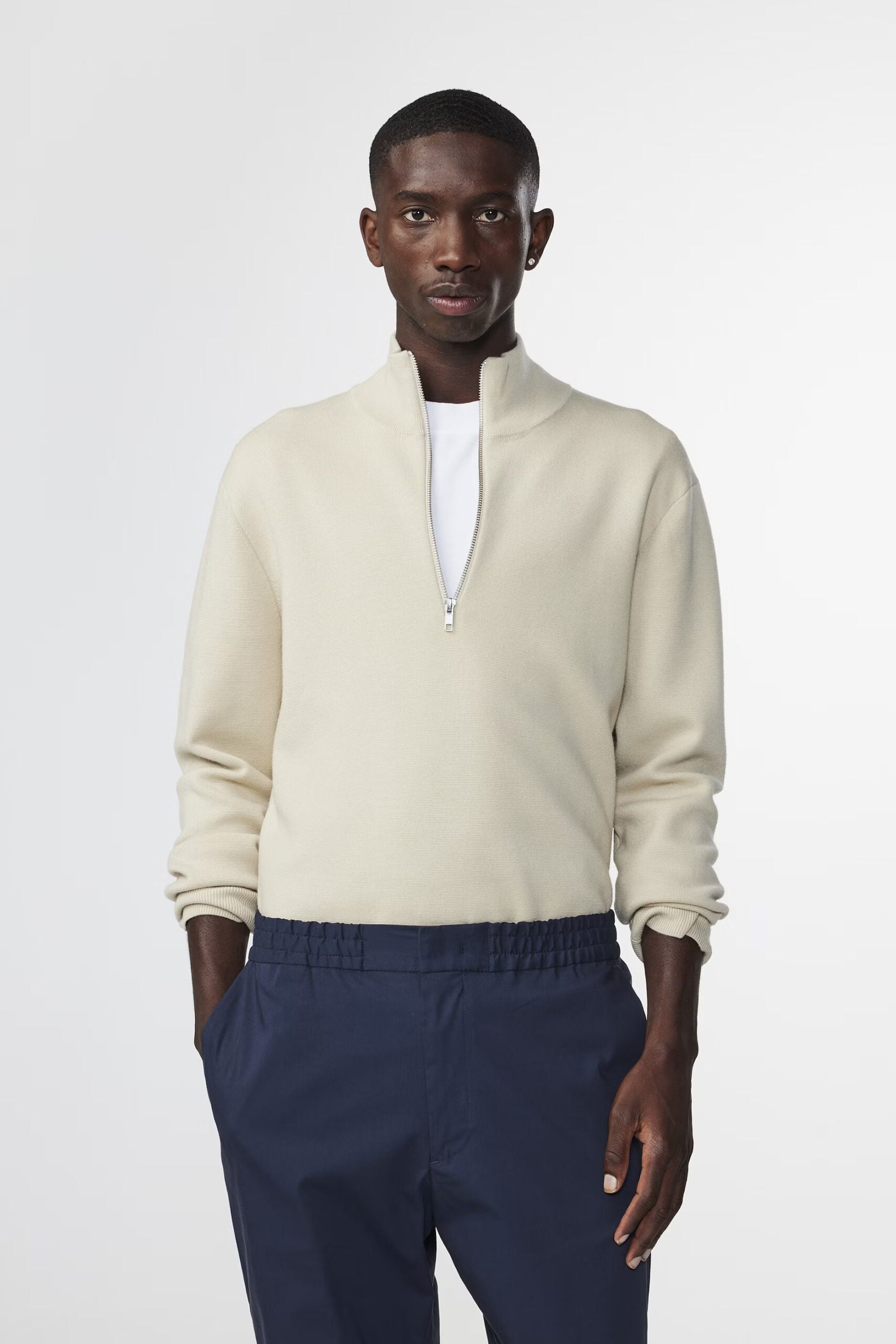 Harald Half Zip 6530, Ecru