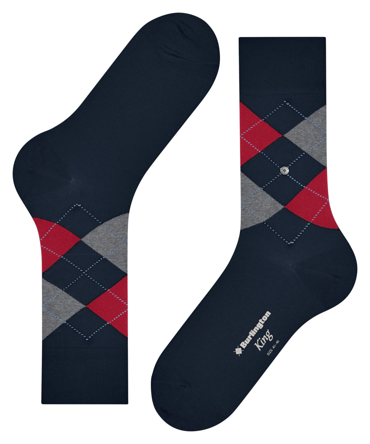 King Socks, Navy/Red