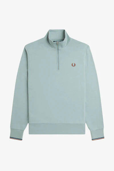 HALF ZIP SWEATSHIRT, SILVER BLUE