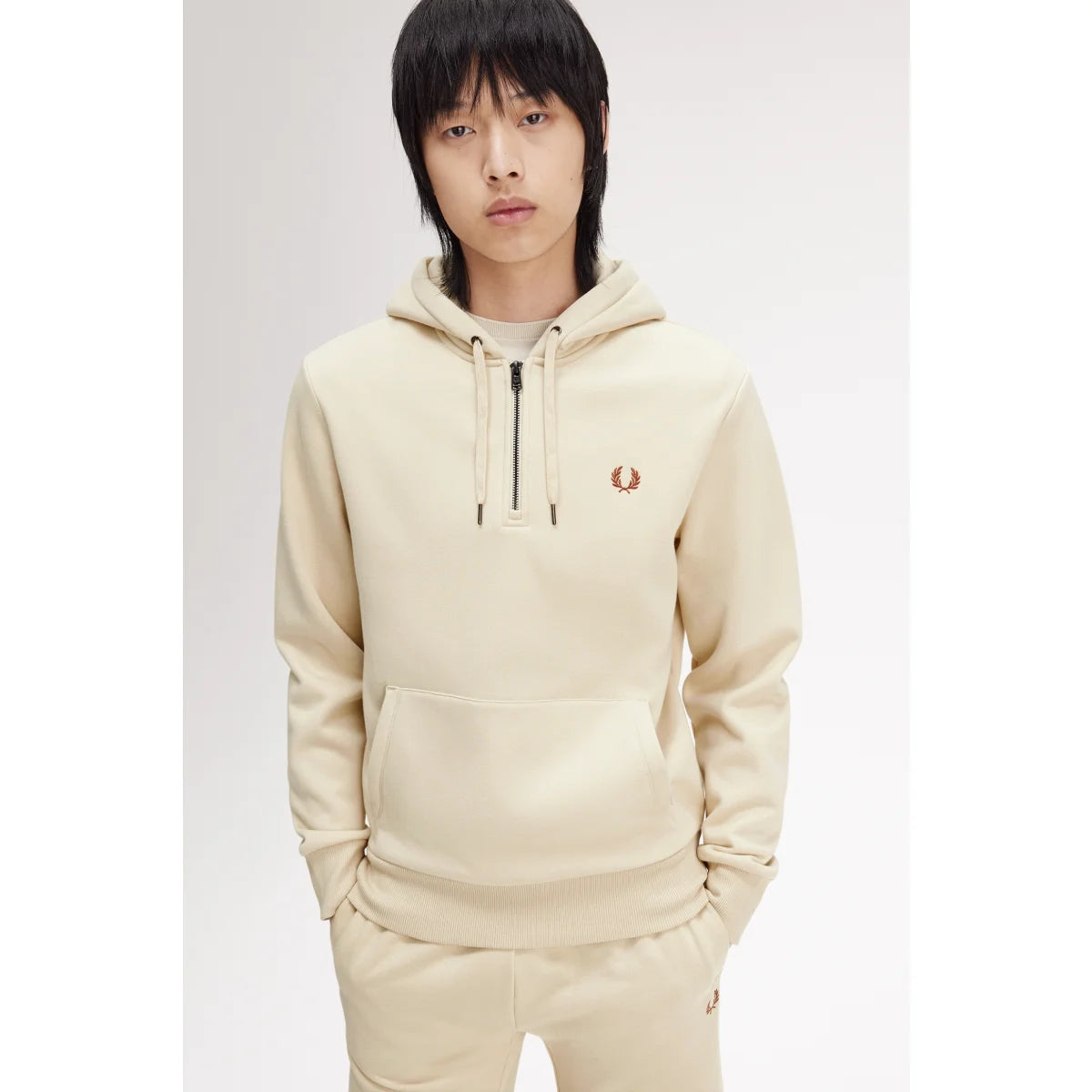 Hooded Fleece Back Sweatshirt, Oatmeal