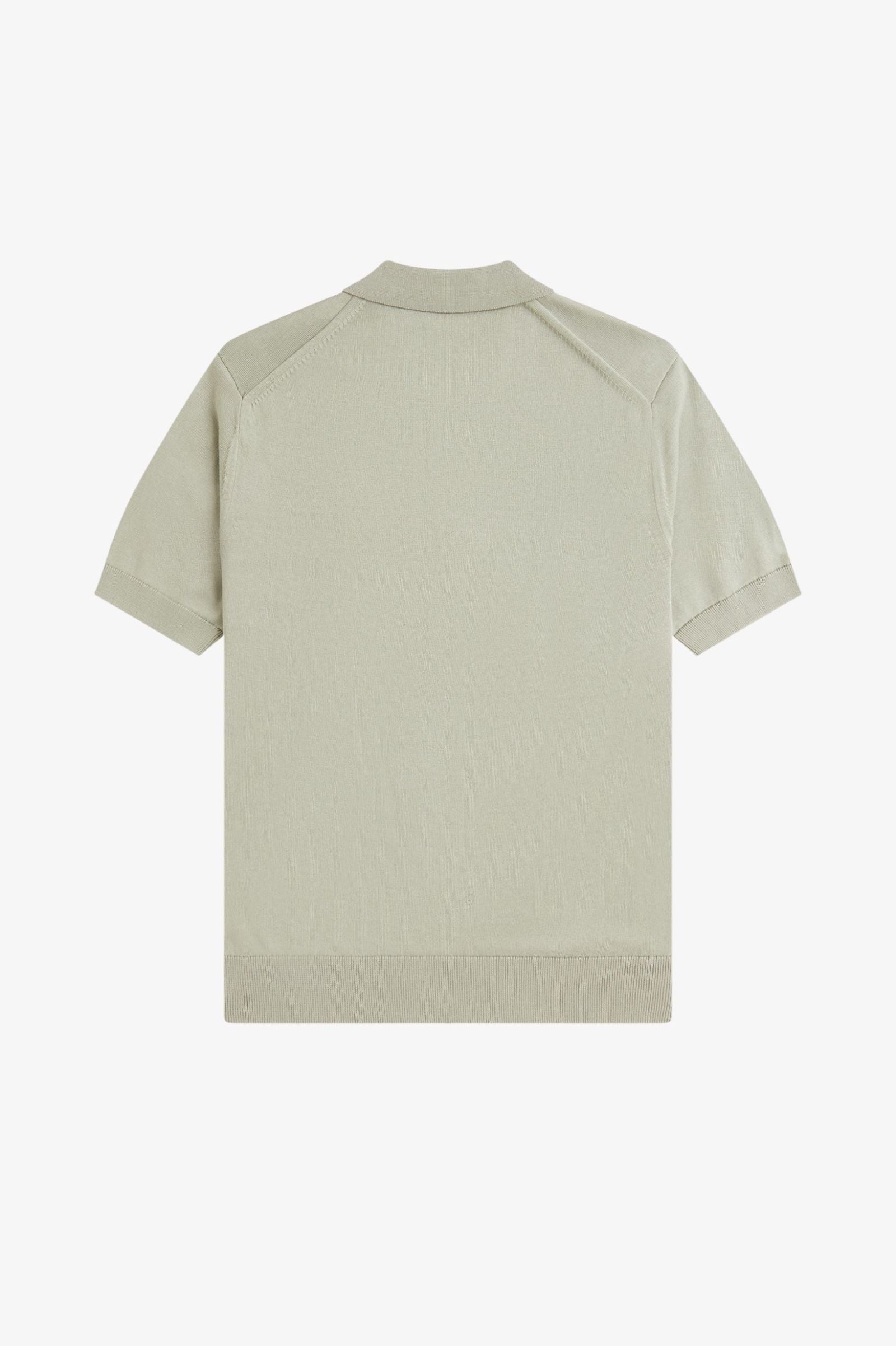 COTTON KNITTED POLO, SEAGRASS