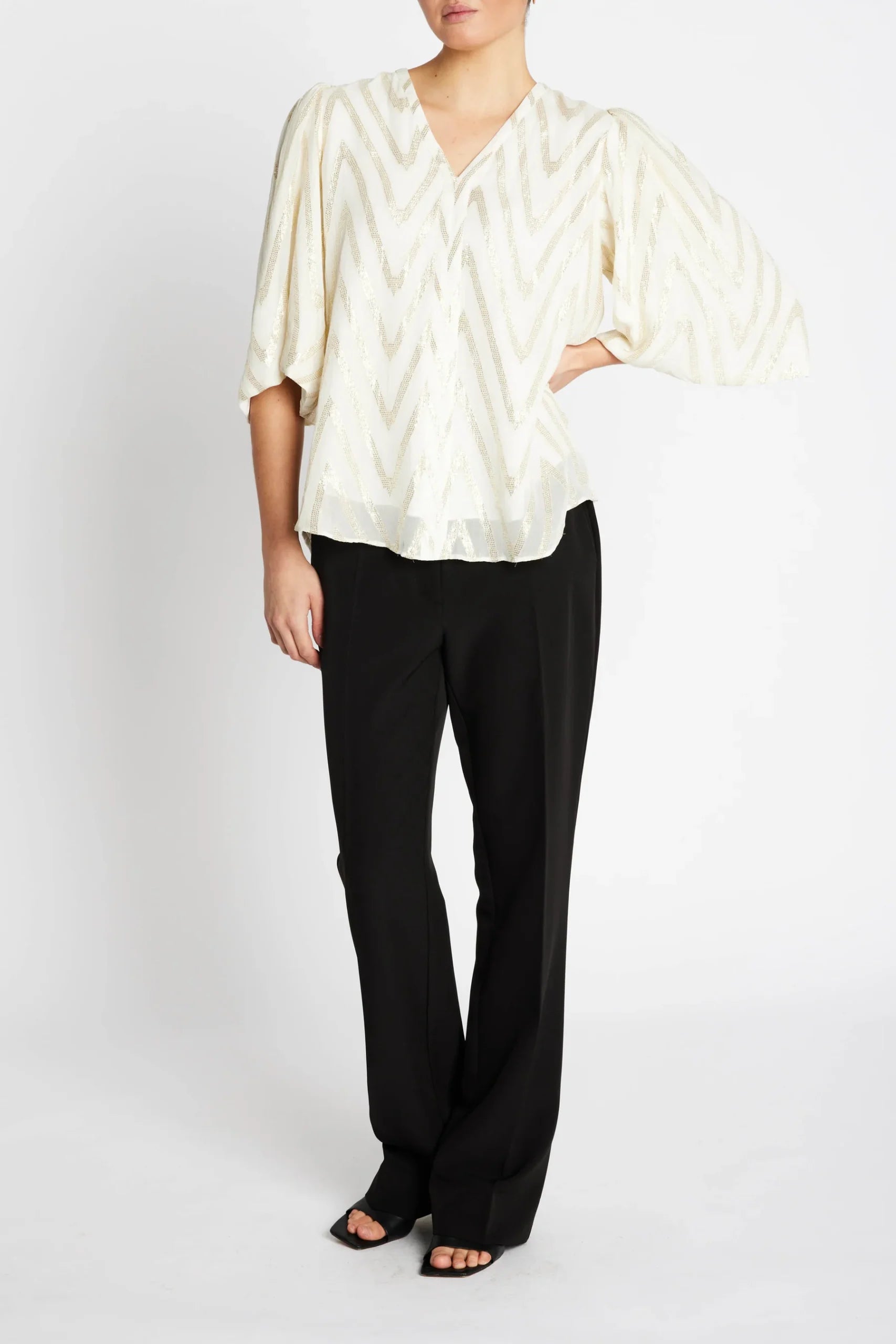 CollardBBMajlya Blouse, Kit w. Metallic