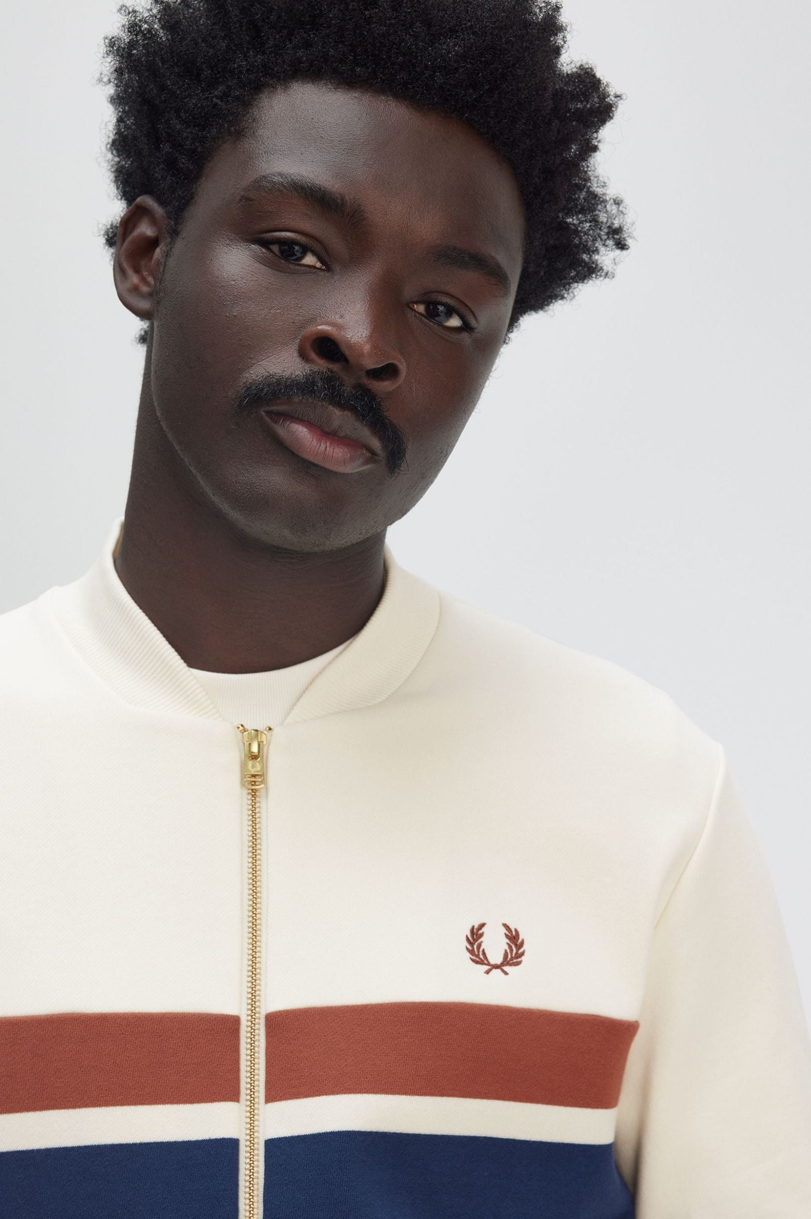 Panelled Zip Sweatshirt, Light Ecru