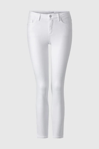 MIDI COLOR DENIM ECOTEX JEANS, WHITE