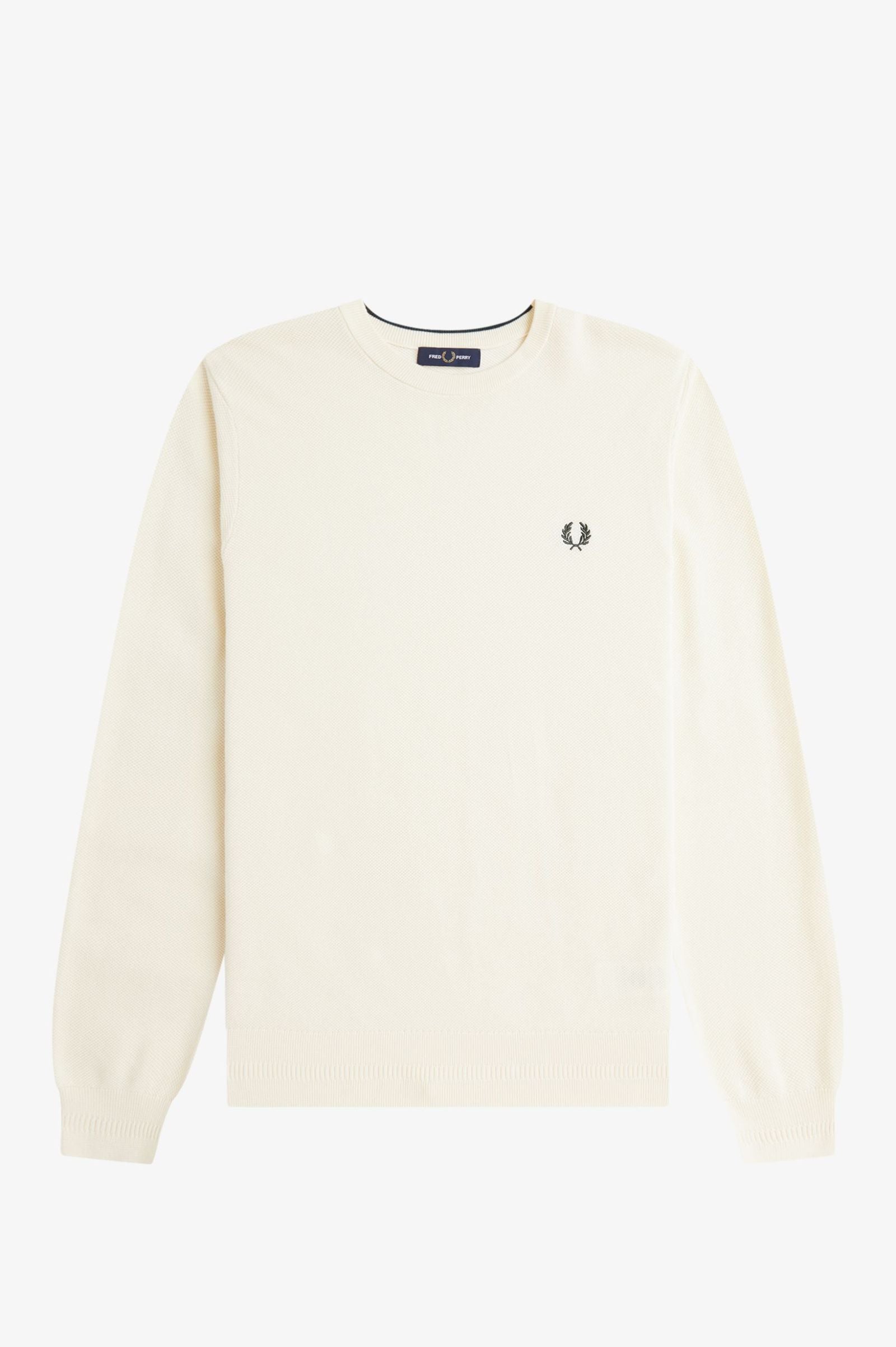 PIQUE STITCH JUMPER, ECRU