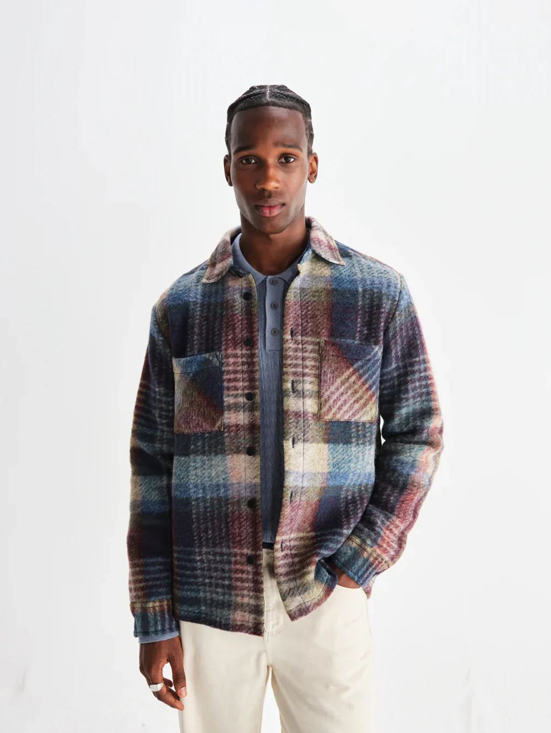 WHITING OVERSHIRT, BLUE MULTI