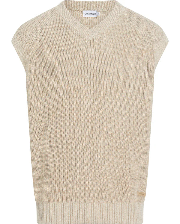 KNITTED VEST, SEEDPEARL