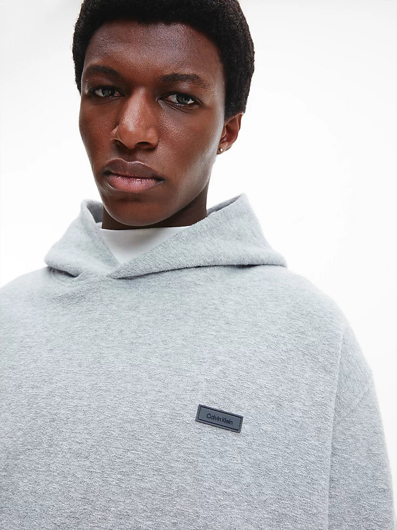 Boucle fleece comfort hoodie, grey