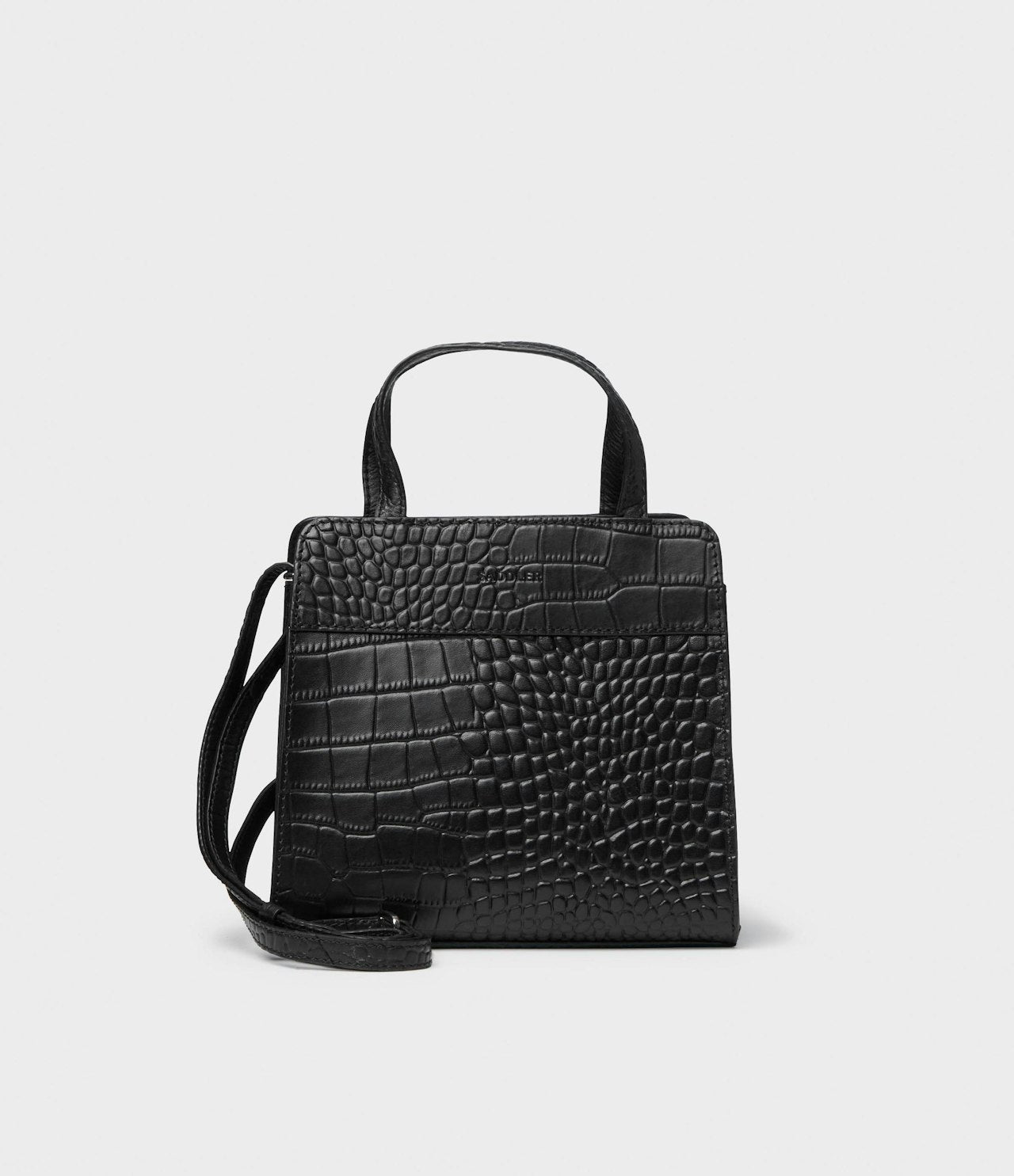 Mia Skulderremstaske, Black Croc