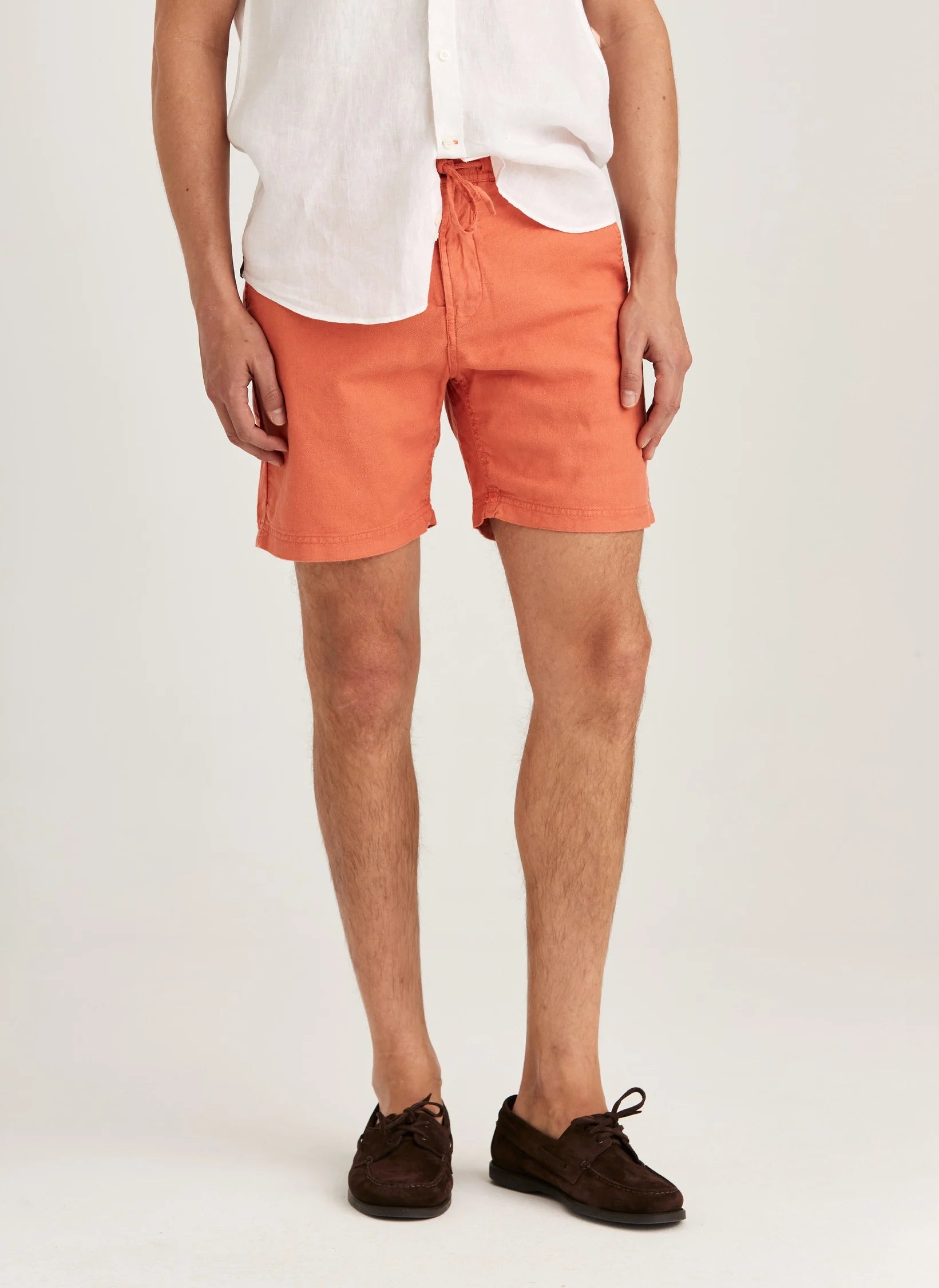 Fenix Linen Shorts, Orange