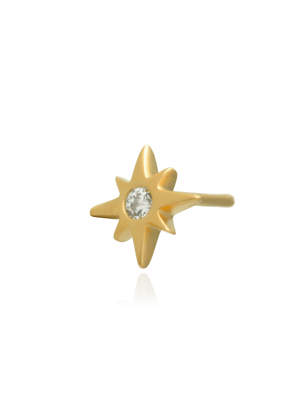 Stjerneørestik med en zirkon