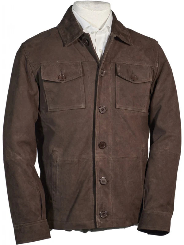 SHIRT JACKET, COFFEE