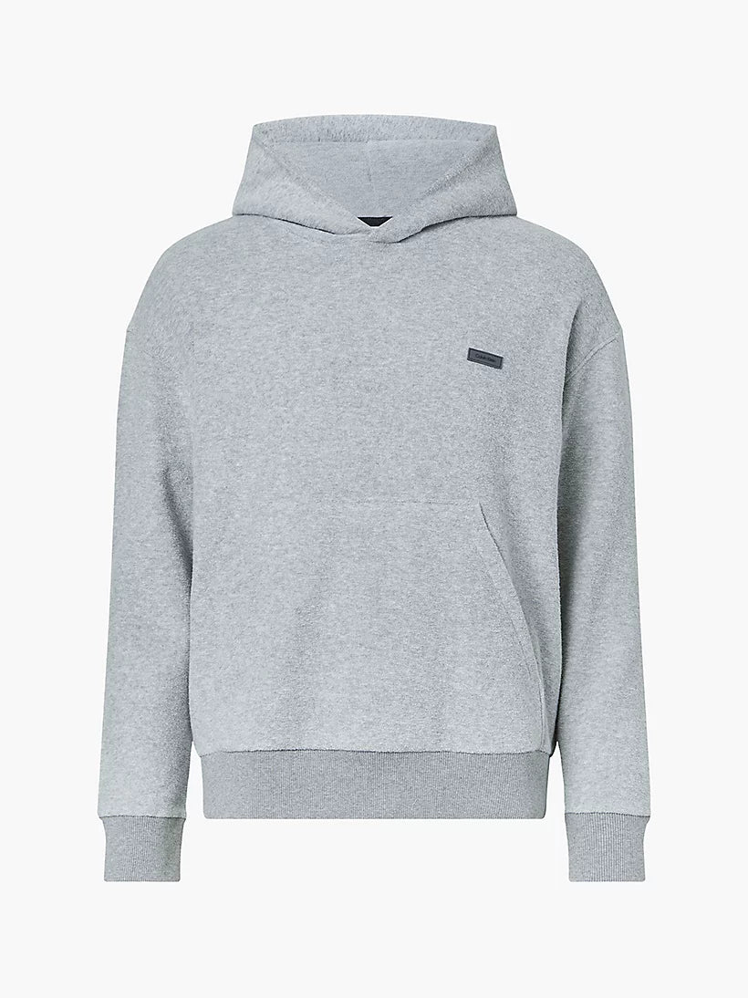 Boucle fleece comfort hoodie, grey