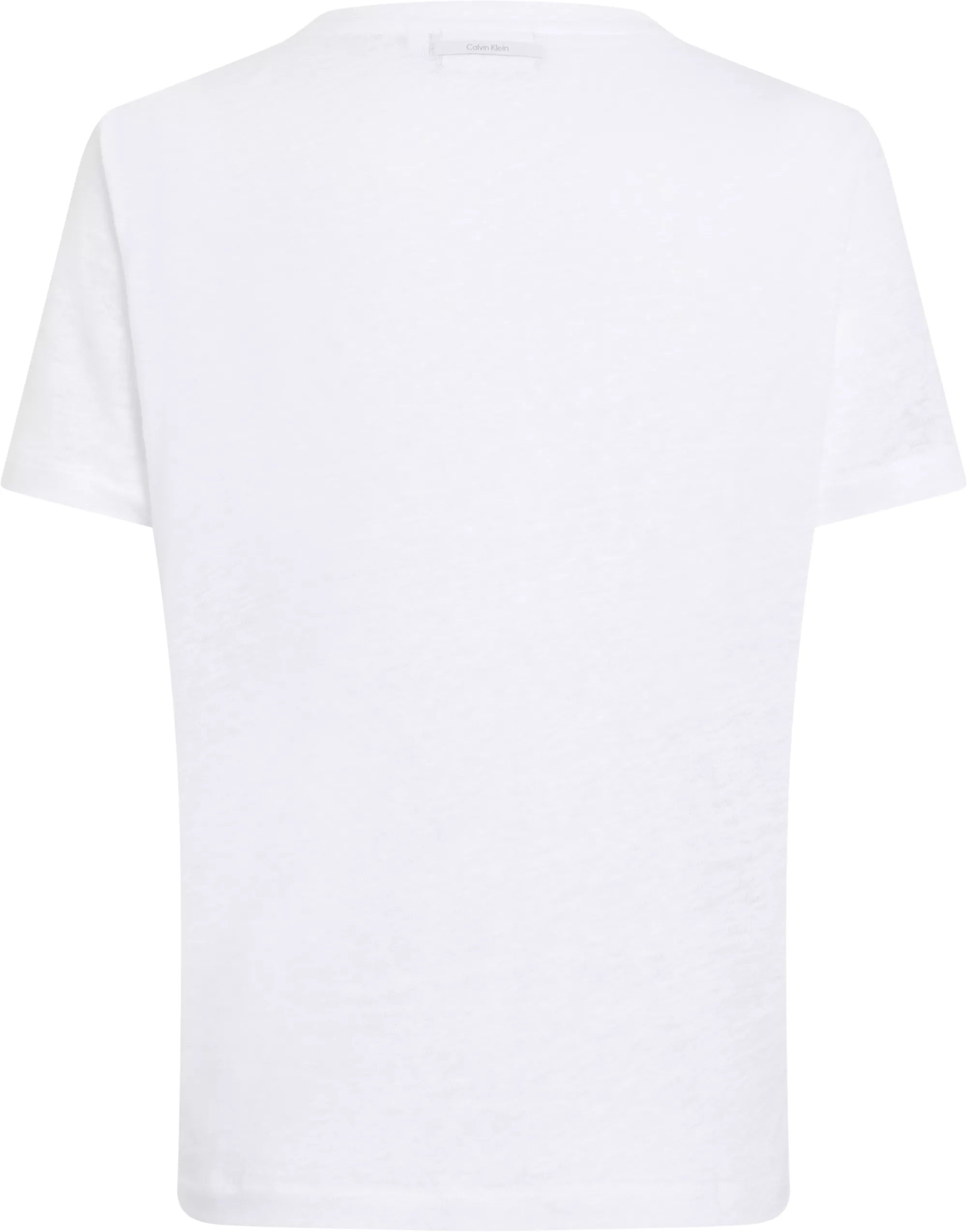 Linen Blend V-Nk Top, Bright White