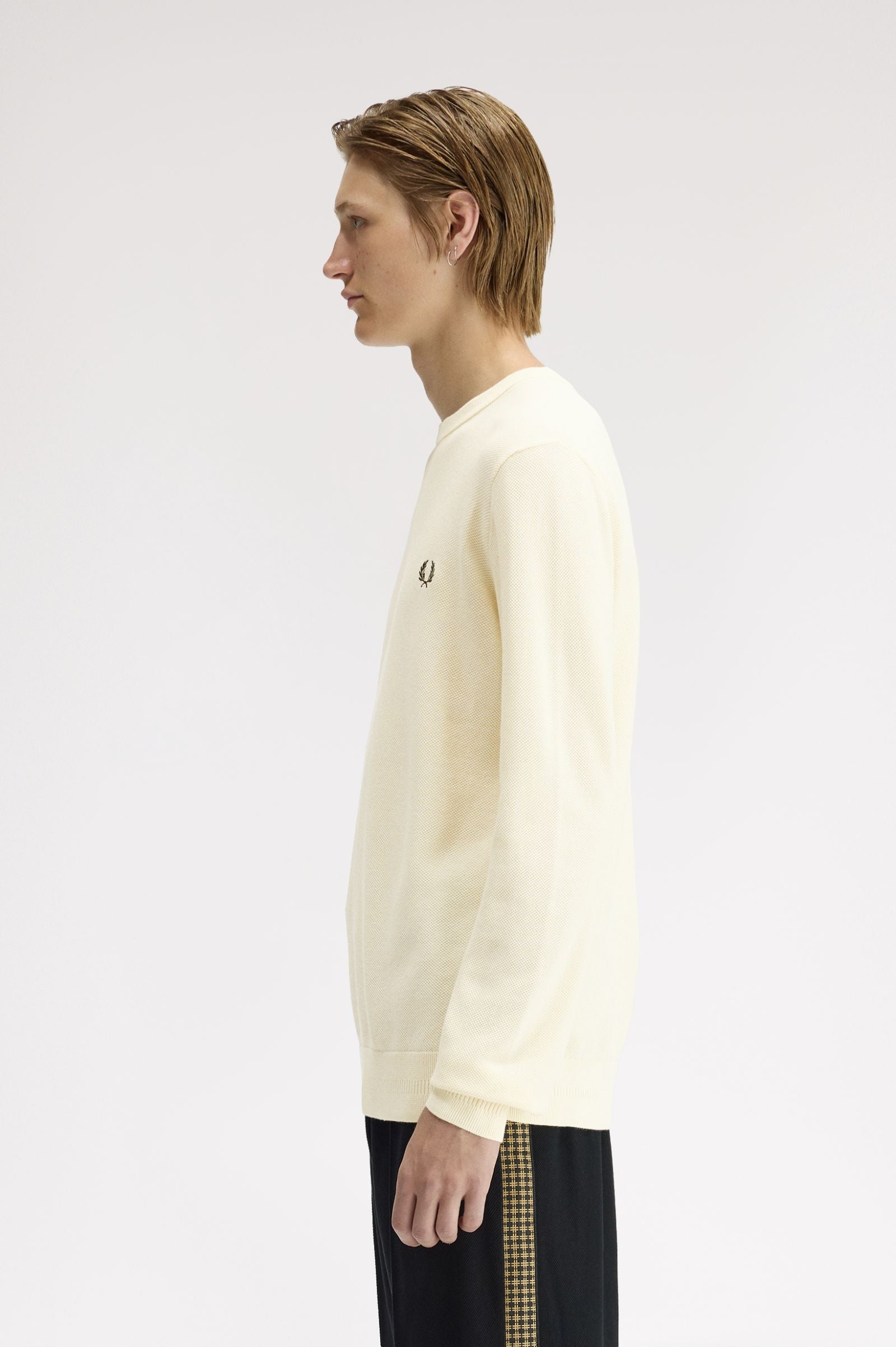 PIQUE STITCH JUMPER, ECRU