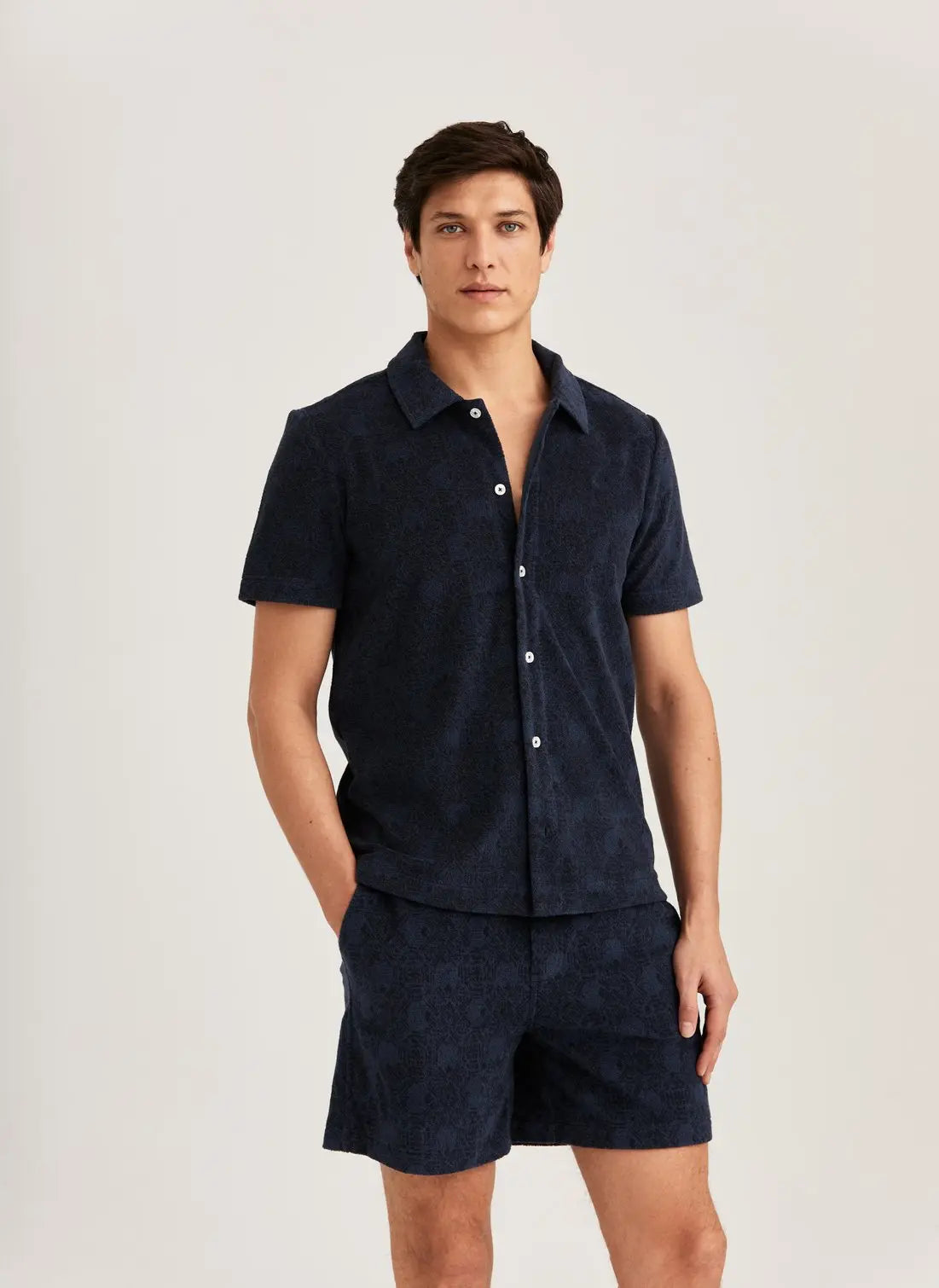 Shellby Terry Shirt, Navy
