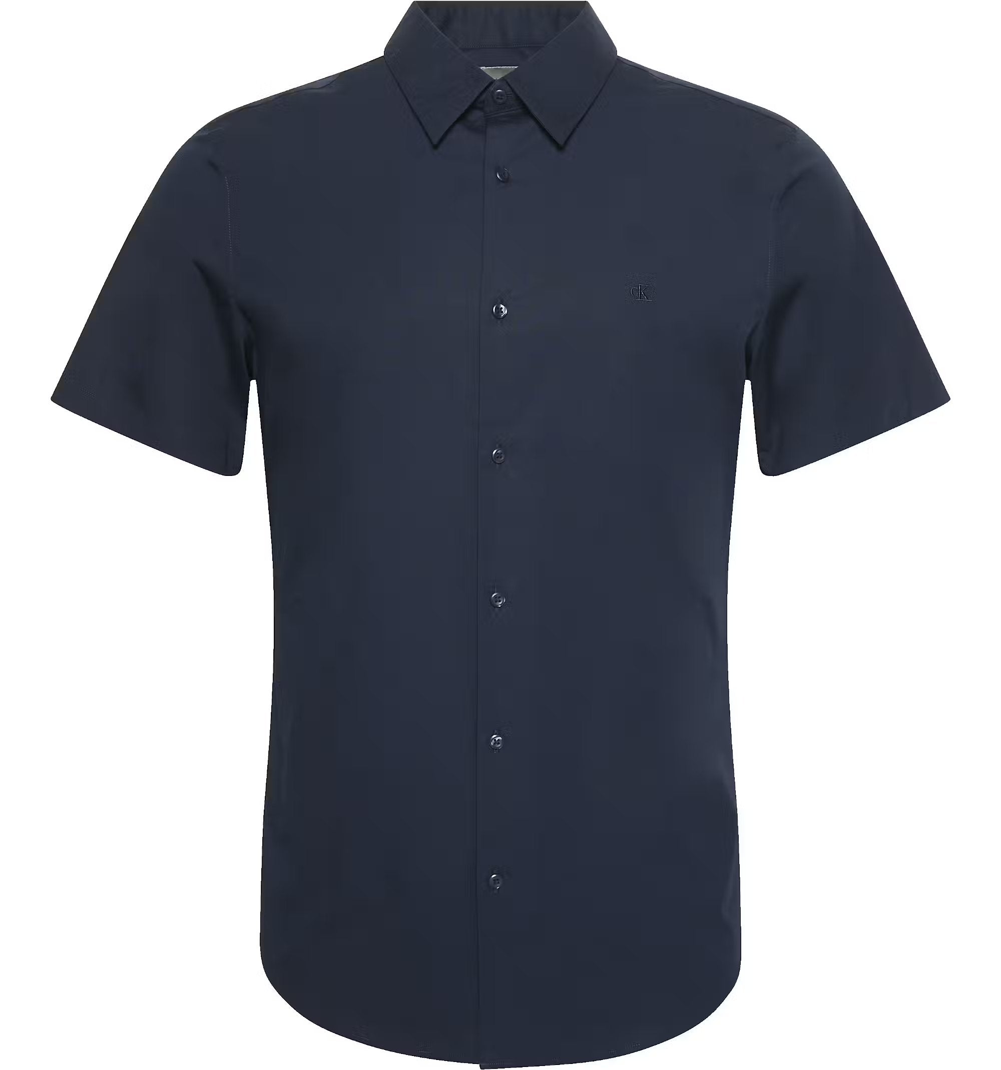 SS Solid Stretch Slim Shirt, Dark Sapphire
