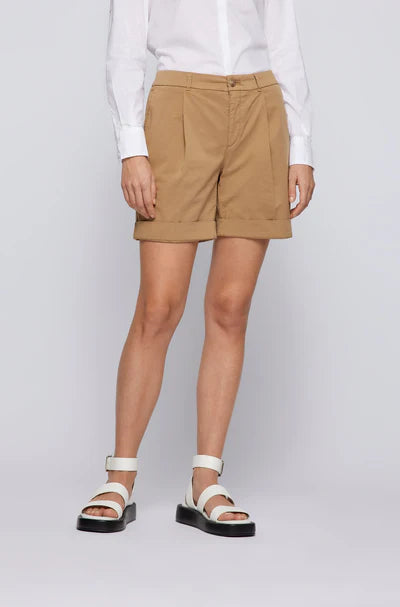 C TAGGIE-D CHINO SHORTS, MEDIUM BEIGE