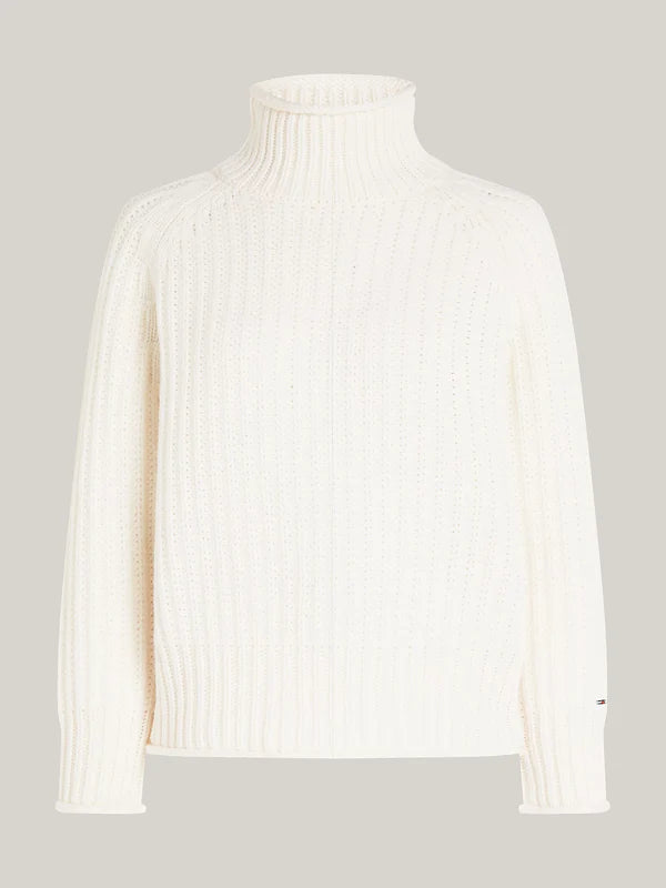 CHUNKY CARDI STITCH SWEATER, IVORY PETAL