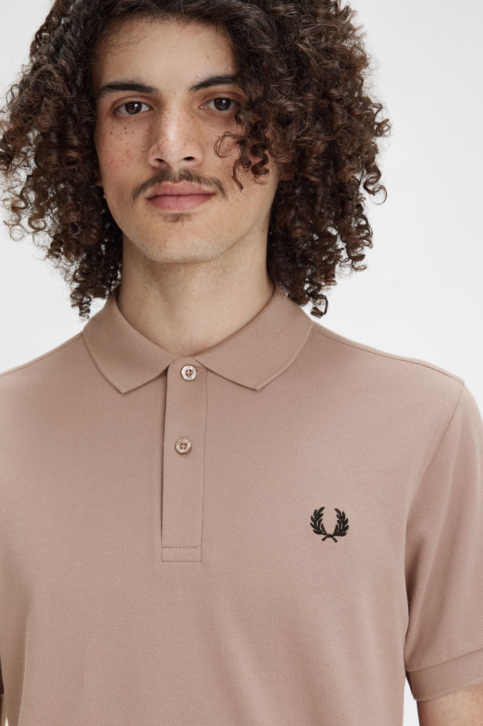 Plain Fred Perry Shirt, Dark Pink/Black