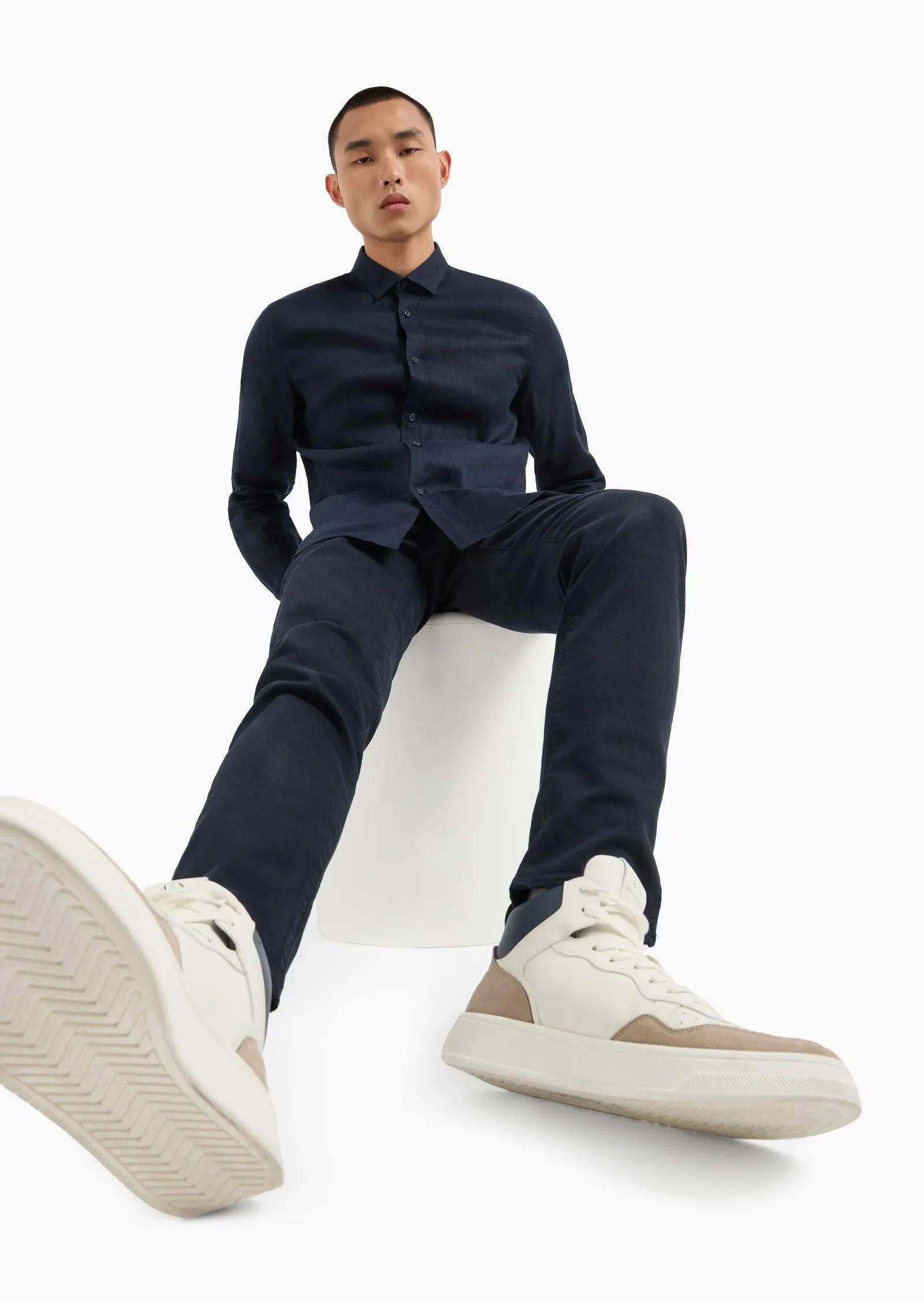 Man Woven Shirt, Navy