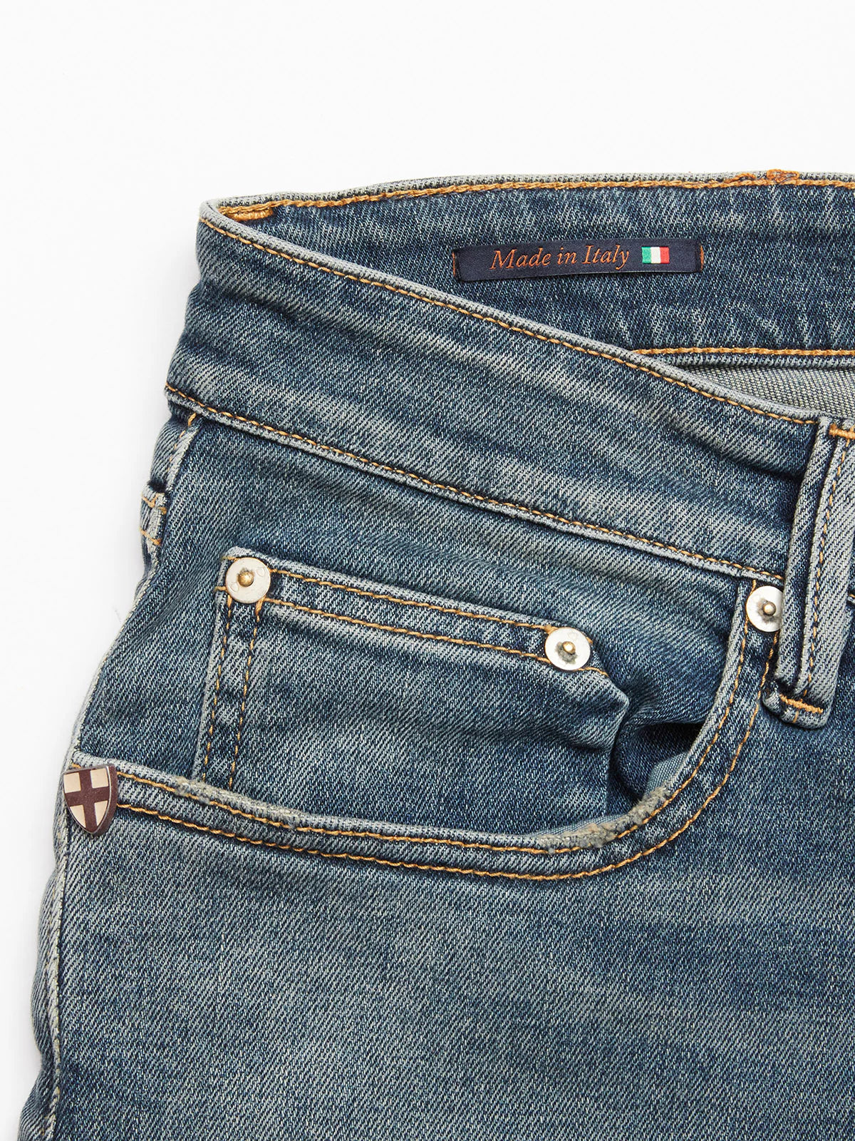 Vinci Antique Jeans, Mid Blue Denim