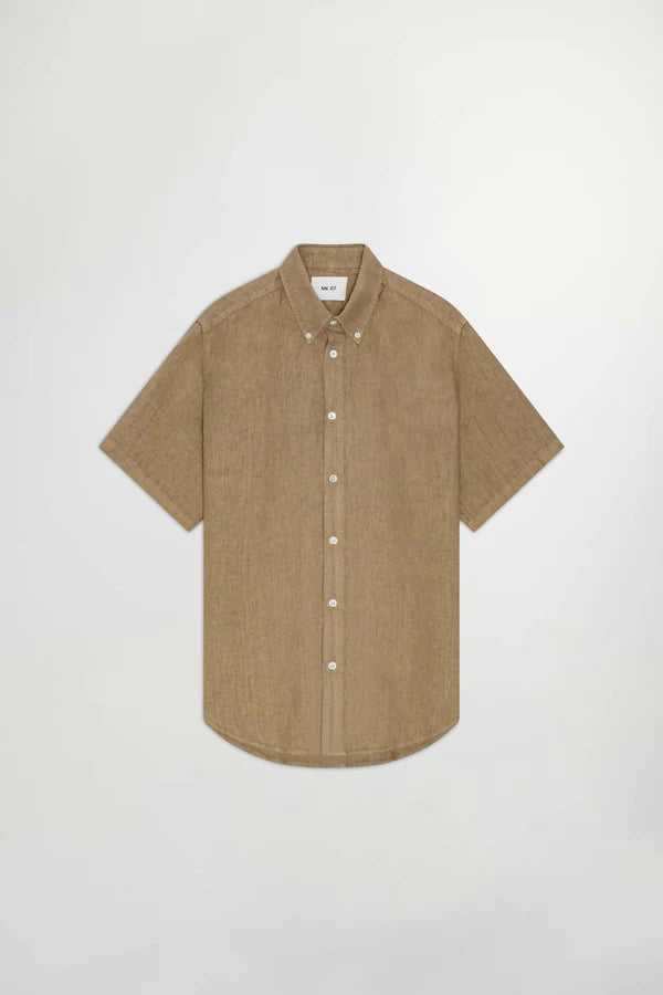 ARNE SS NO PKT 5706 SHIRT, GREIGE