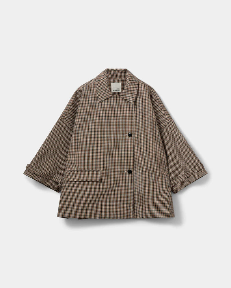 SELINA OVERSIZE JACKET, CHECK