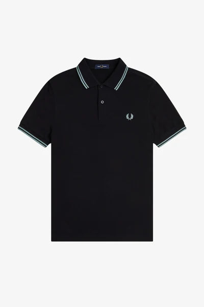 TWIN TIPPED POLO, BLACK