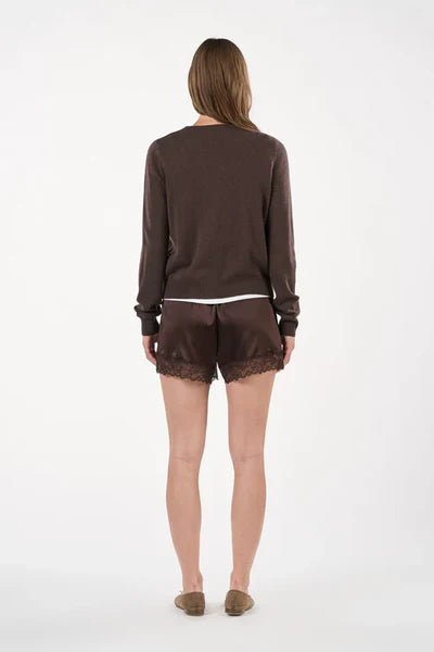 VICTORIA CARDIGAN, MOCHA BROWN