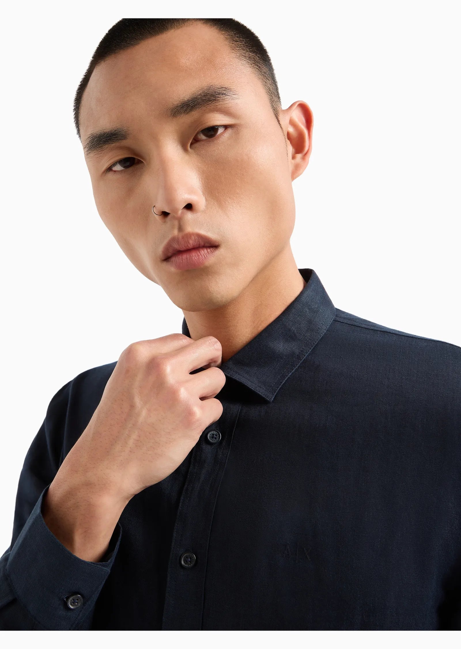 Man Woven Shirt, Navy