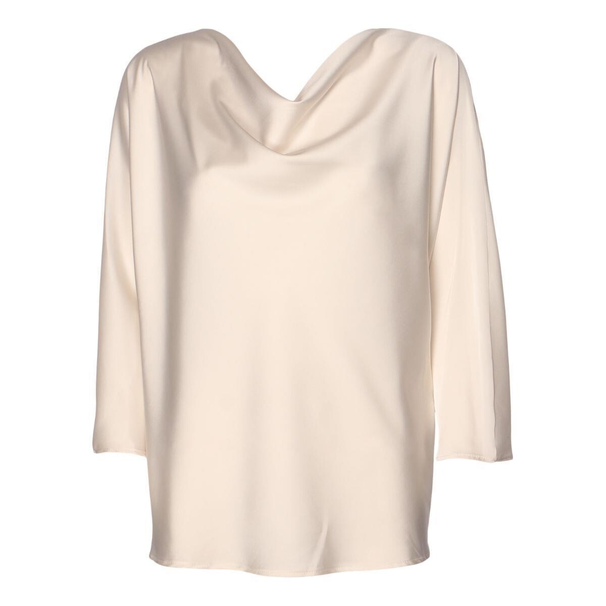 Waterfall blouse (LS) Champagne