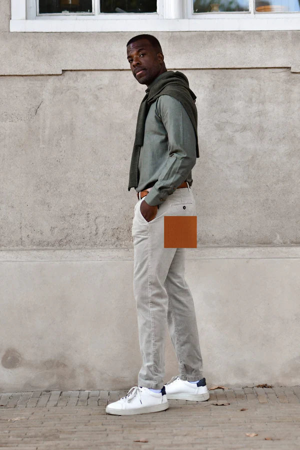 CORDUROU PANTS, BURNED ORANGE