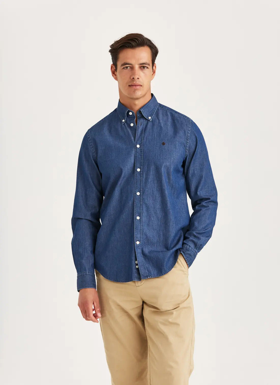 LIGHT DENIM SHIRT, SLIM, BLUE