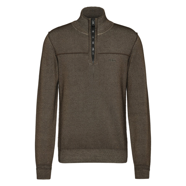 KOBLEND SWEATER, DARK GREEN