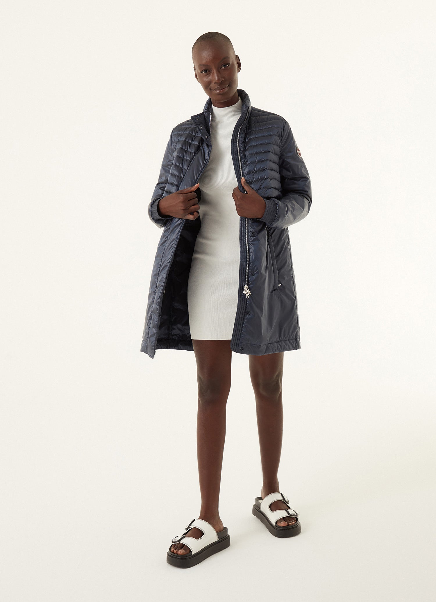 Ladies down jacket, navy