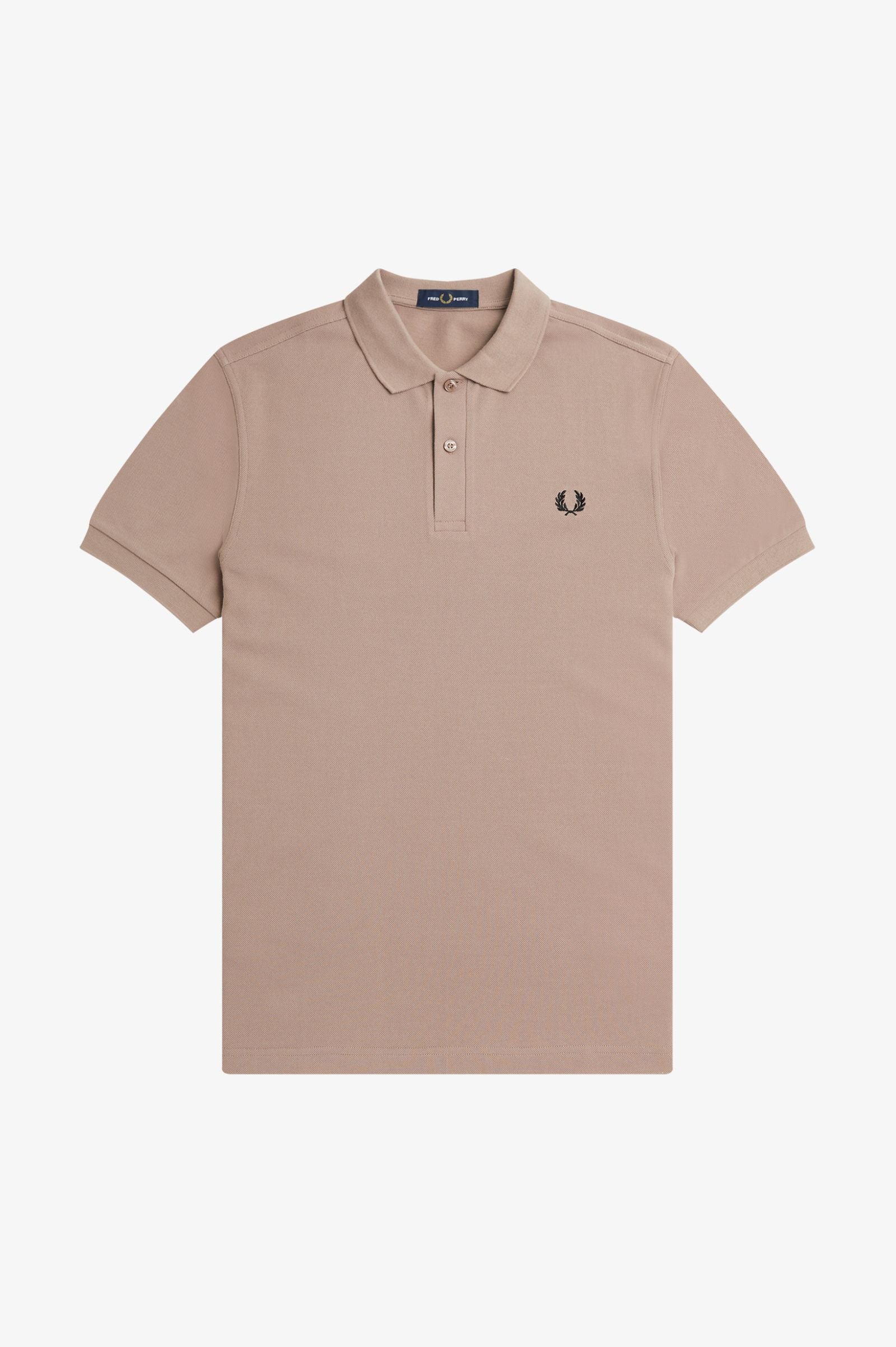 Plain Fred Perry Shirt, Dark Pink/Black