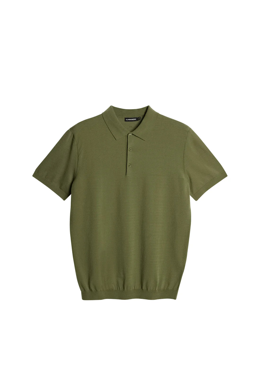 Ridge Knitted Polo, Olivine