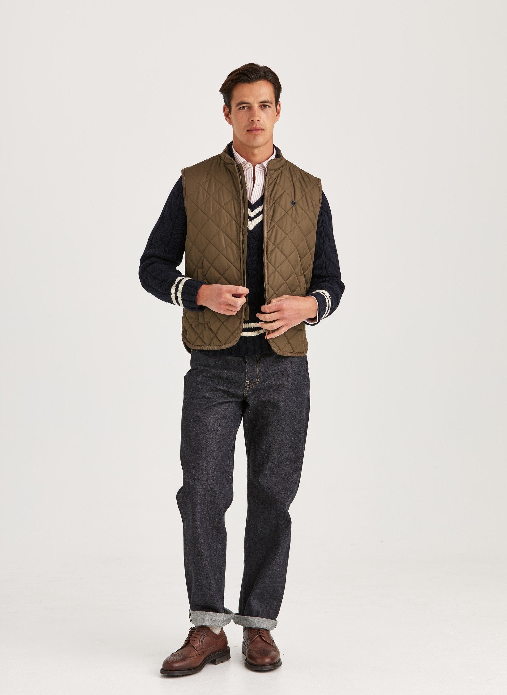Teddy Quiltet Vest, Olive