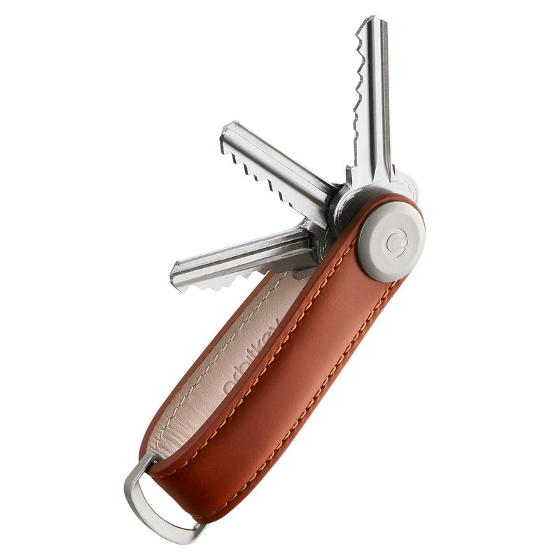 Orbitkey 2.0 leather, cognac/tan