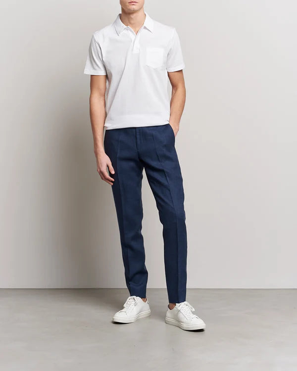 GRANT SUPER LINEN PANTS, BLUE INDIGO